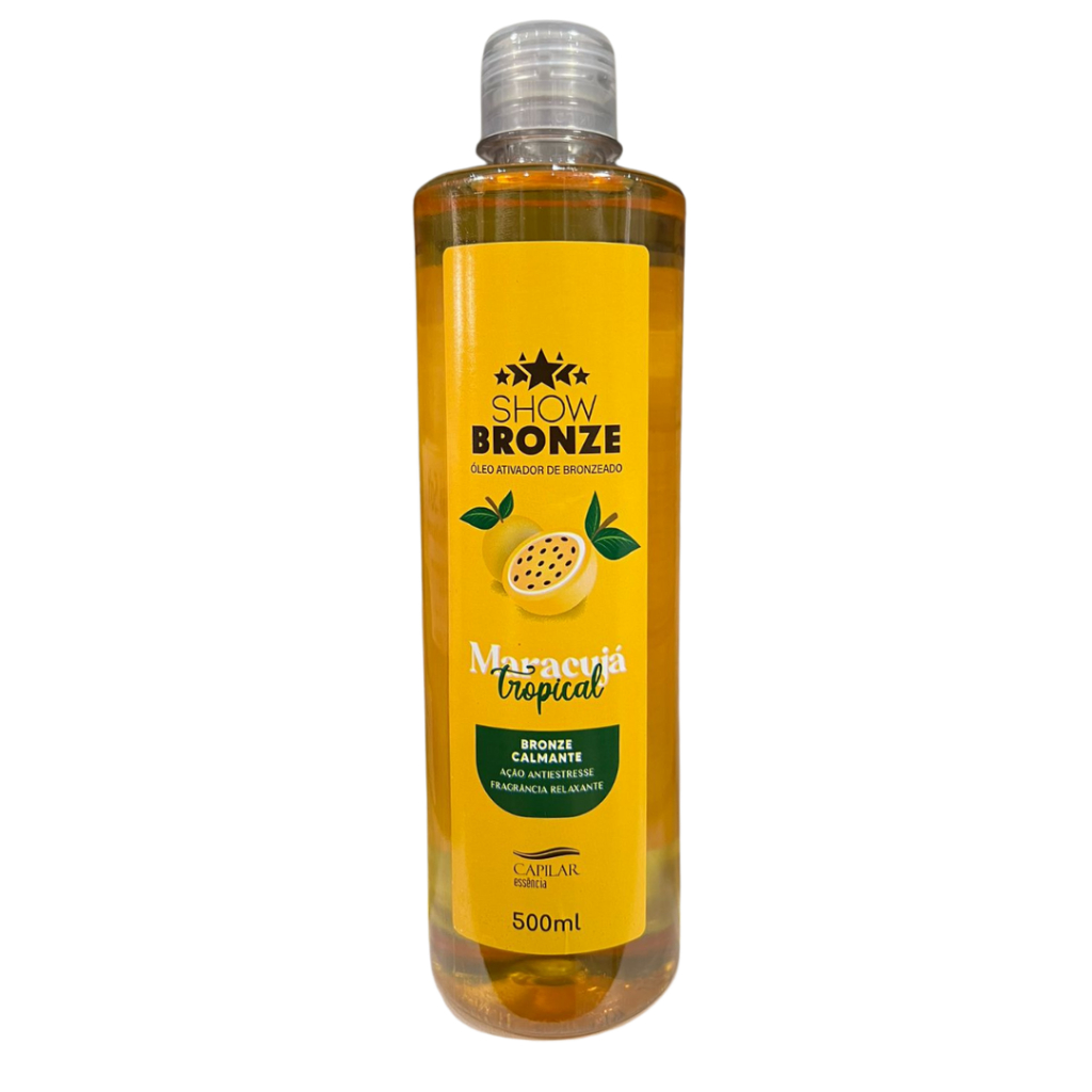 Óleo ativador Maracujá Tropical Capilar Essência Show Bronze 500ml em Oferta na Shopee