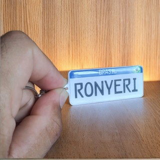Lembrança Chaveiro Miniatura Placa Mercosul Resinado