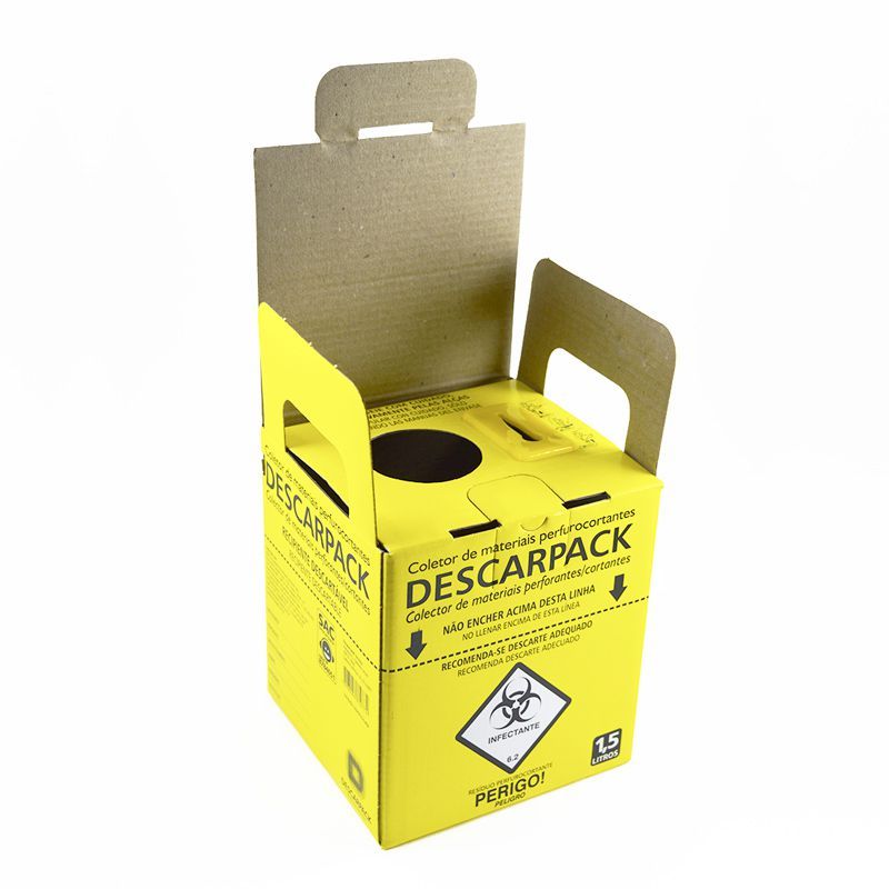 Caixa coletora Para Material Perfurocortante 3L Descarpack — imagem 2 de 2