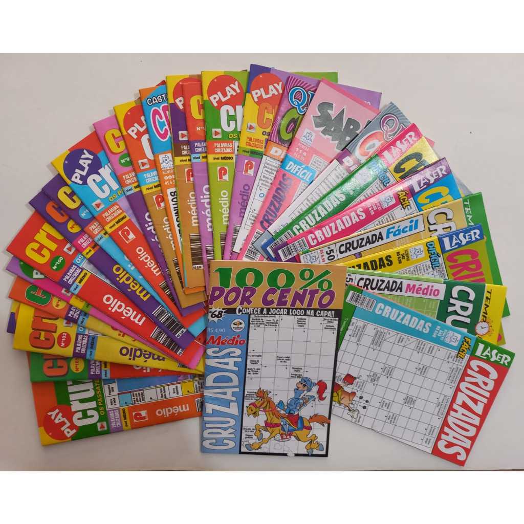 Kit 25 PALAVRAS CRUZADAS s/ REPETIÇÃO Níveis Variados Fácil Médio e Difícil em Oferta na Shopee