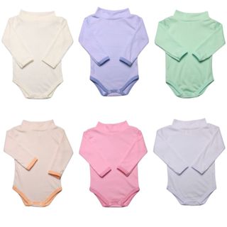 Kit 3 Pcs Body Cacharrel Gola Alta Roupa Bebe Ribana Inverno em Oferta na Shopee