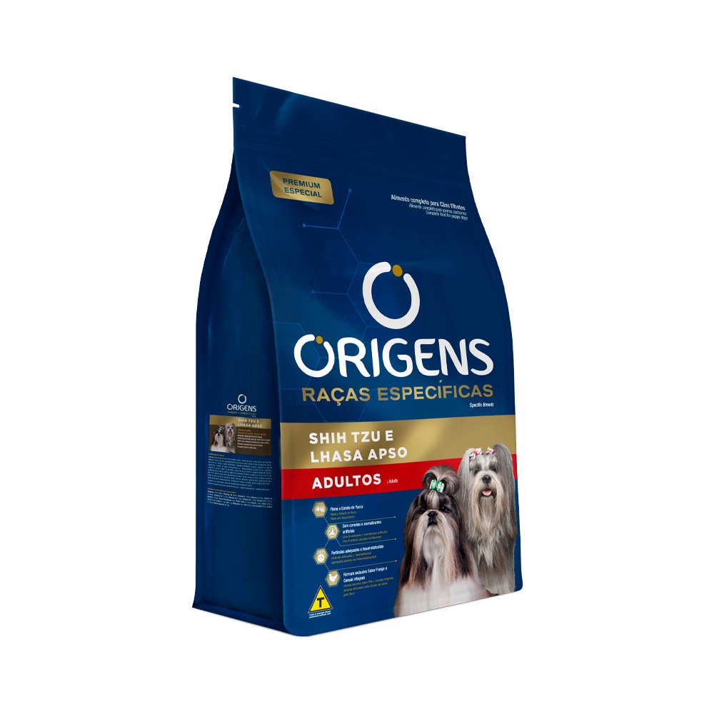 Ração Origens Raças Específicas para Shitzu e Lhasa Apso Adultos - 3kg