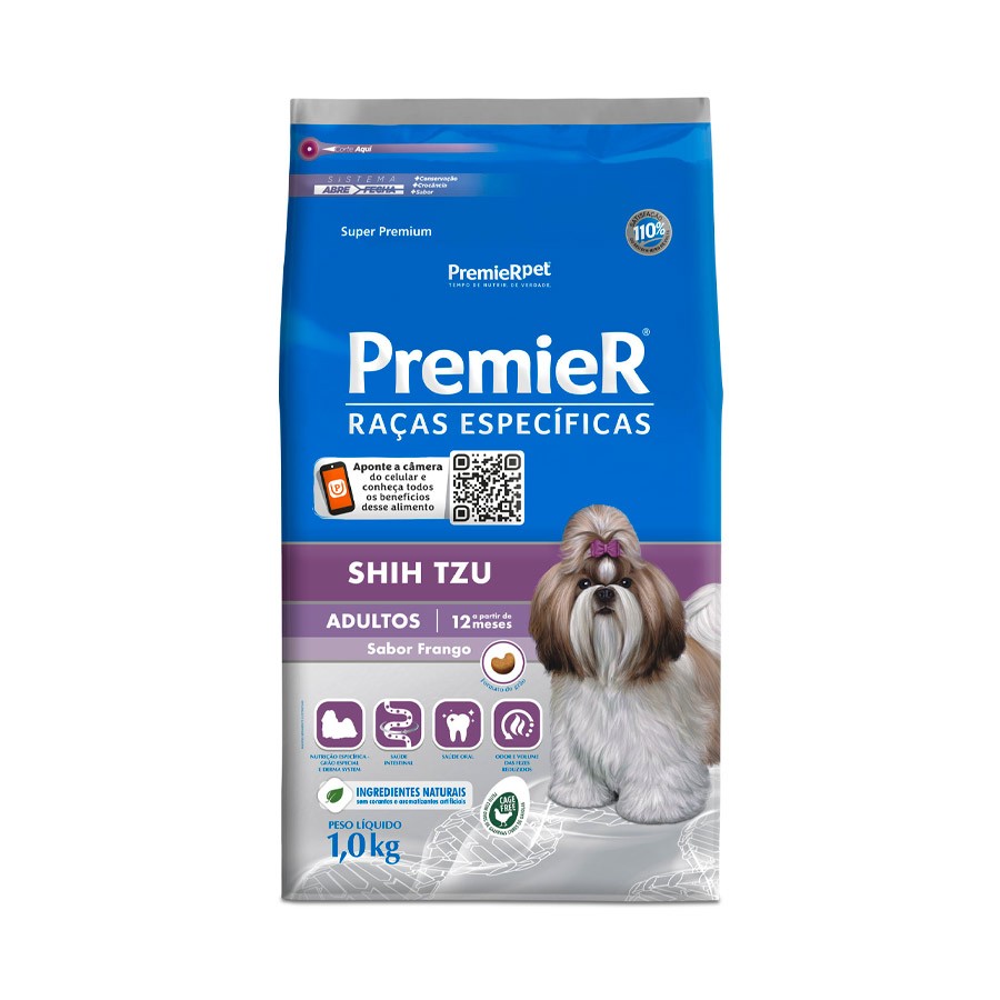 Ração Premier Shih Tzu Raças Específicas Para Cães Adultos - 1kg