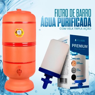 Filtro de Barro Completo Premium 06 Litros com Vela + Bóia e Torneira - ENVIO IMEDIATO em Oferta na Shopee