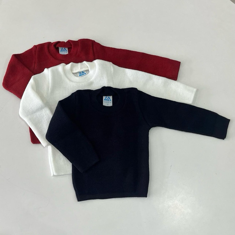 Blusa cacharrel básica bebê, kit 3 peças de tricô em lã, de origem nacional - Top 1 mais vendida.