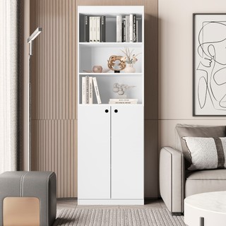 Estante Livreiro Com 5 Prateleiras e 2 Portas Gold Luxo - Dullar Móveis em Oferta na Shopee