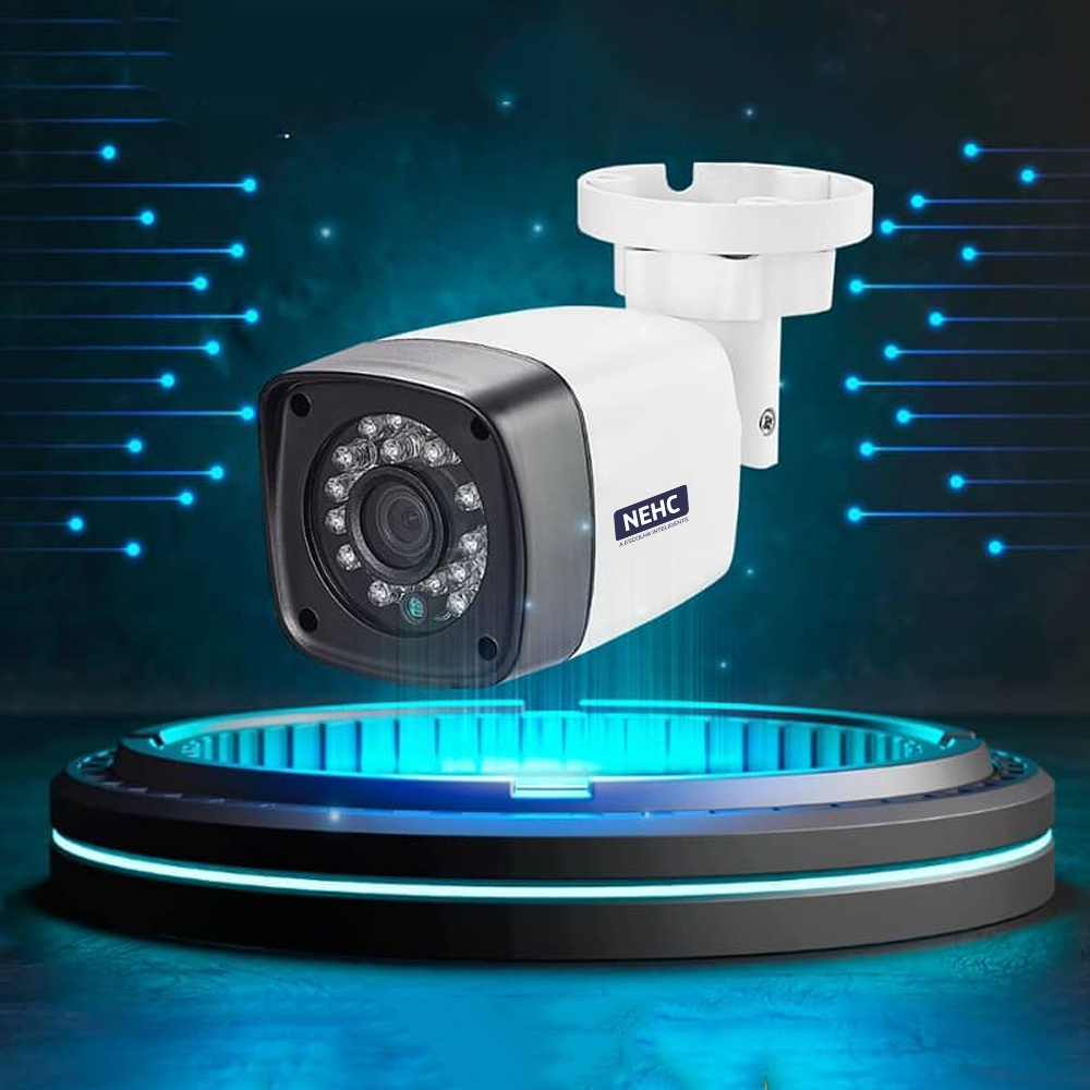 Detalhes do Câmera Bullet de Segurança LED CFTV HD 720p 3.6mm AHD-H 1,3MP NEHC 606