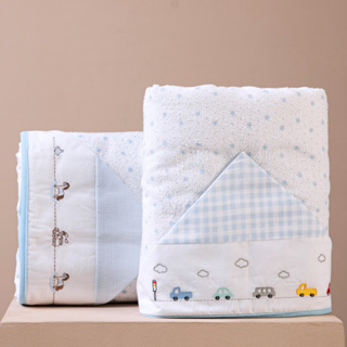 Toalha de Banho Felpuda com forro de fralda soft e capuz bebê bordados papi 90x70cm em Oferta na Shopee
