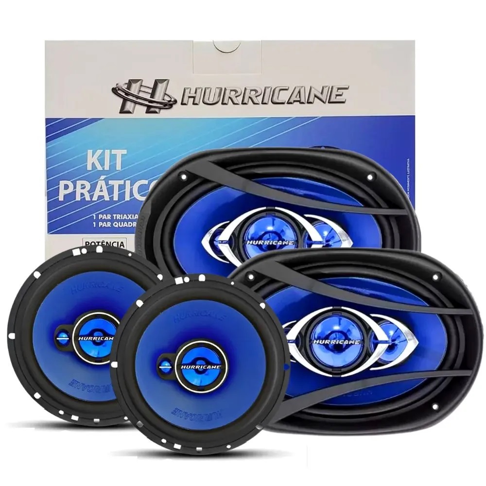 Kit Fácil Falante Hurricane 6 + 6x9 280w Rms Prático Som em Oferta na Shopee