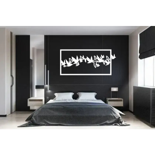 Quadro decorativo passaros mdf 3mm acompanha dupla face