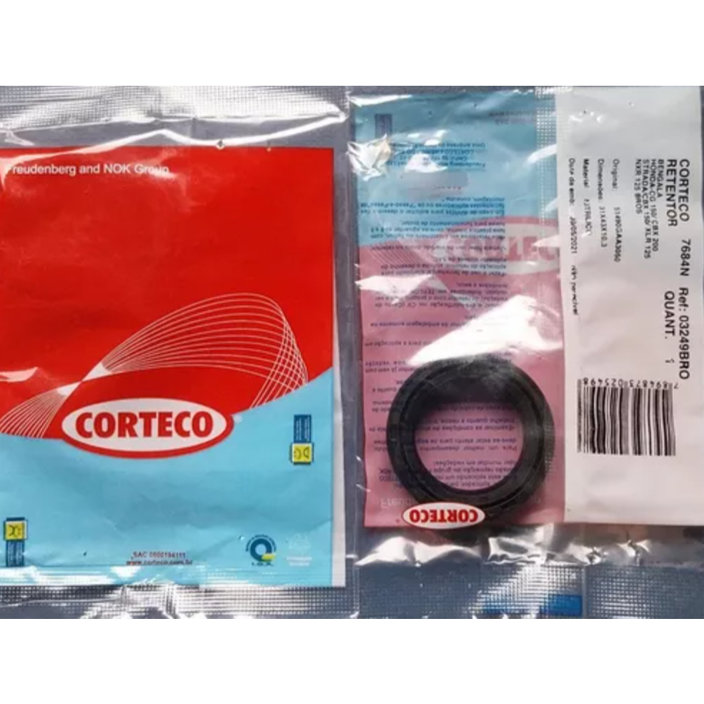 Par Retentor Bengala Titan 150 160 Nxr BROS 125 150 PCX 150 CBX 200 7684N Corteco — imagem 2 de 2