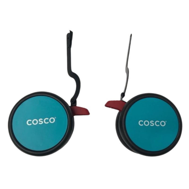 Par Roda Traseira Original do Carrinho de Bebê Ride Umbrella Cosco Azul Aqua