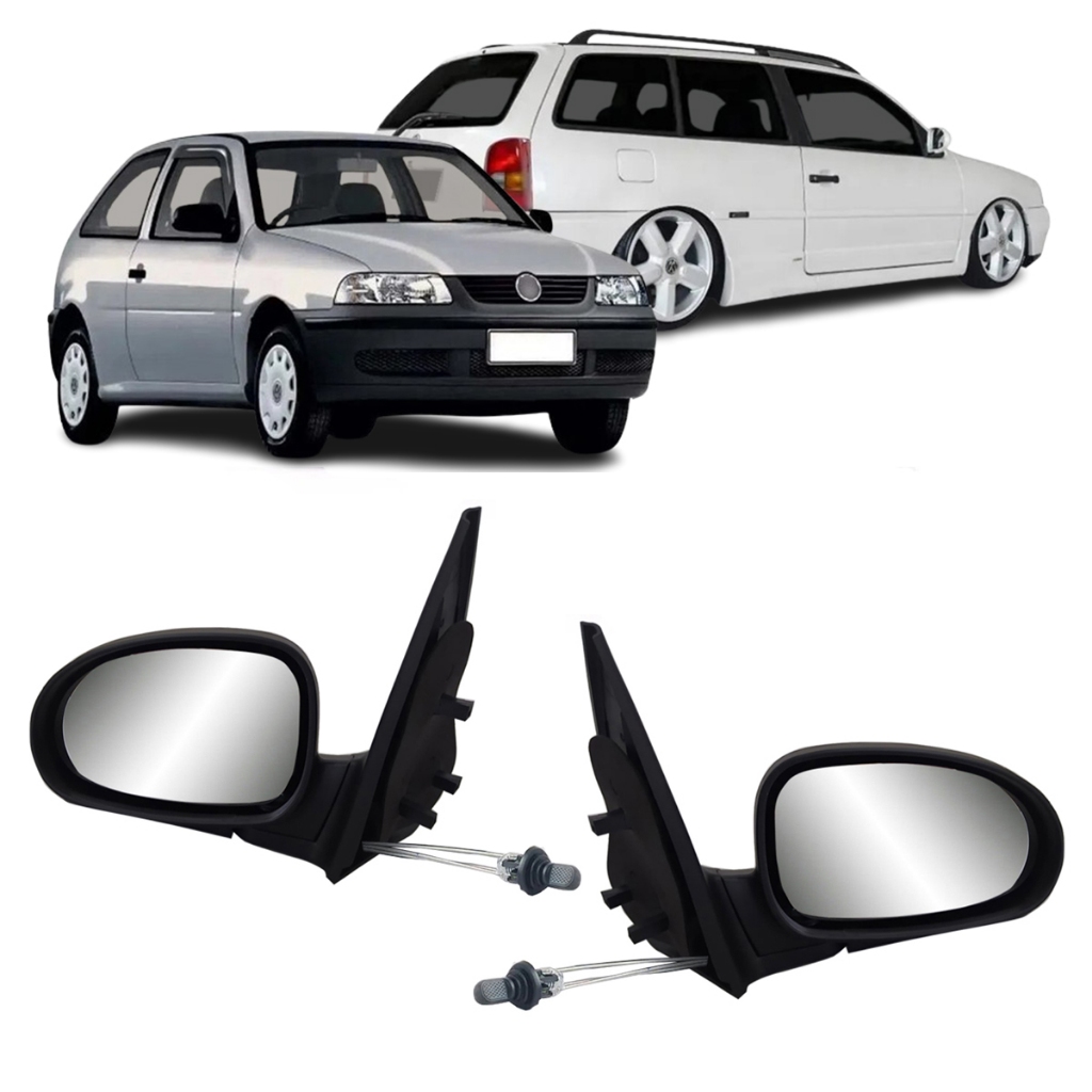 Par Retrovisor Gol Parati Bola G2 1995 1996 1997 1998 2 Portas Com Controle em Oferta na Shopee