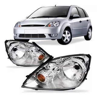 Par Farol Fiesta Hatch Sedan 2003 2004 2005 2006 2007 Cromado em Oferta na Shopee