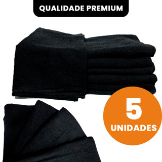 Pano De Prato Grande Preto Em Atacado Copa Cozinha Premium Kit 5 Unidades Com Bainha Liso 41 x 69cm em Oferta na Shopee
