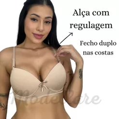 Kit 5 Sutiã Básico Sutia com Bojo Lingerie Soutien Direto Da Fábrica
