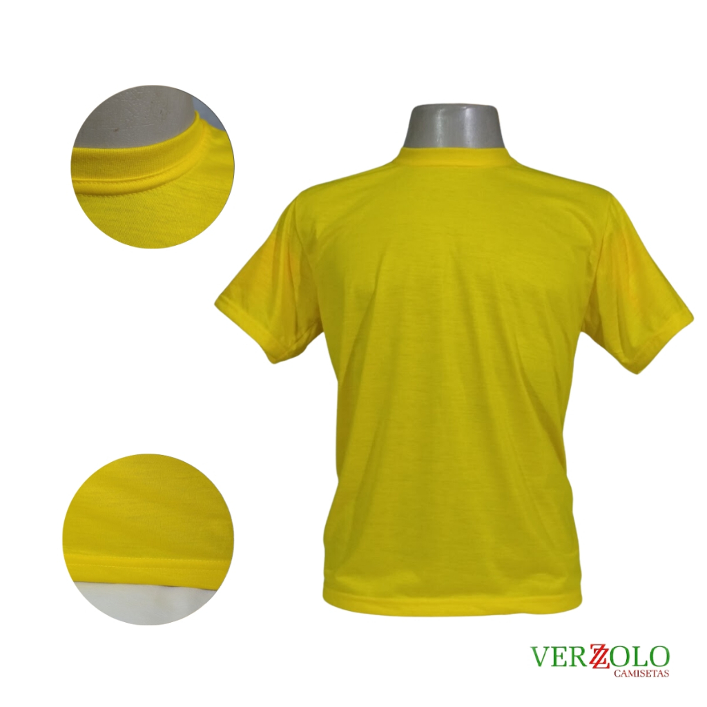 Camiseta Amarelo Canário VERZZOLO 100% Poliéster Sublimação Personalização em Oferta na Shopee