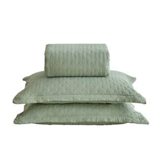 Kit Cobre Leito Colcha Casal 3pç Dupla Face Ponto Cruz 300 fios em Oferta na Shopee