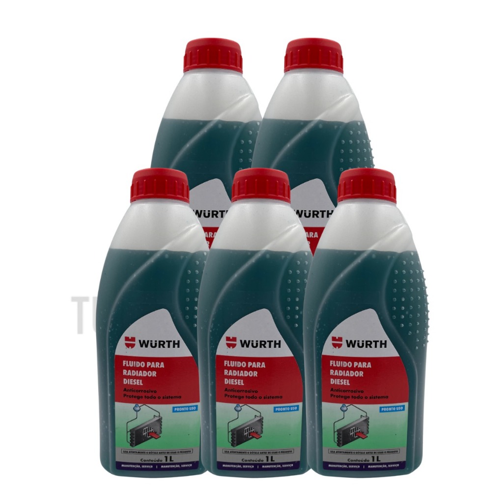 Fluído para Radiador Würth **5LITROS** Indicado para veículos a Diesel