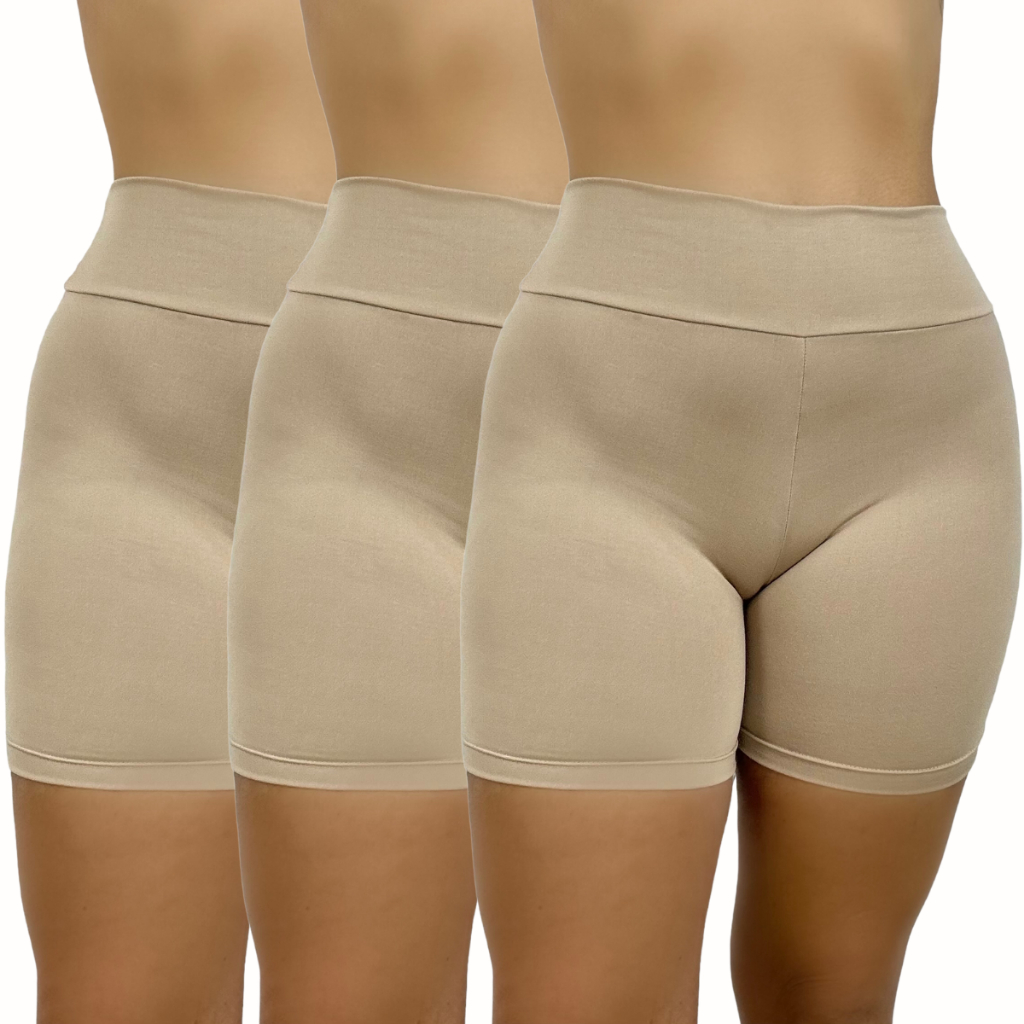 KIT 3 Short Com Cós Anágua Segunda Pele Feminino em Oferta na Shopee