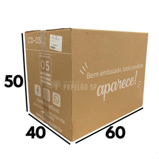 Kit Mudança 10 Caixas De Papelão 60x40x50 Seminova Kraft C/Logo ( MEDIDA APROXIMADA) em Oferta na Shopee