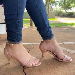 Sandália Feminina Gisele Salto Fino 5cm Festa Casamento Trabalho Confortável Numeração 34 ao 39