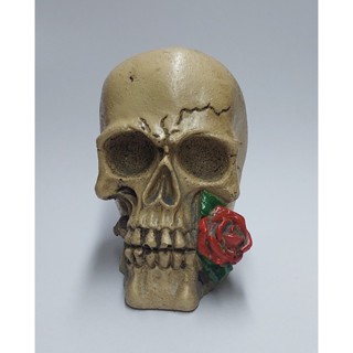 Crânio Caveira Rosa na Boca Resina em Oferta na Shopee
