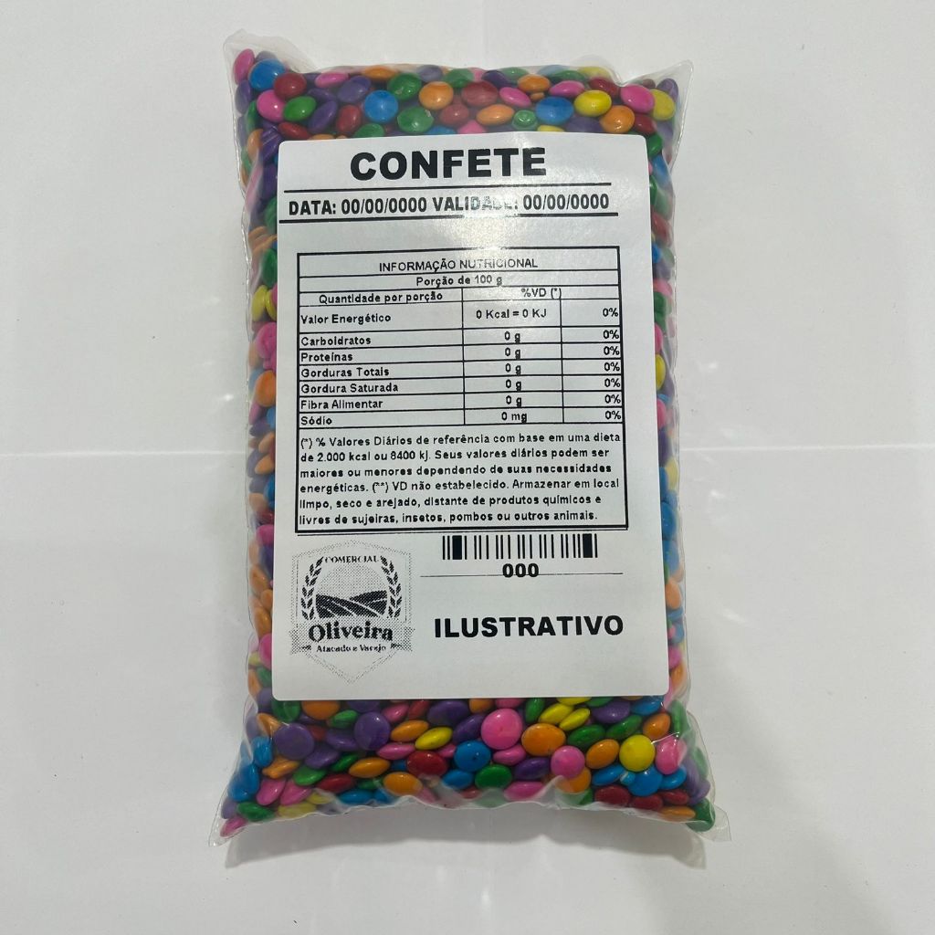 Confete de Chocolate Colorido 1kg em Oferta na Shopee