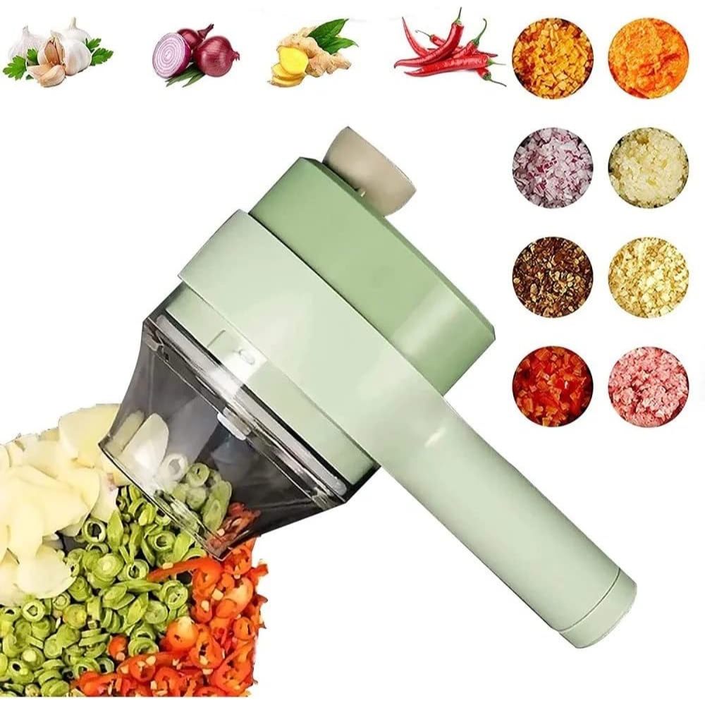 Cortador Elétrico De Legumes 4 Em 1 Sem Fio Alho Com Carregamento USB Triturador Durável Ferramenta De Cozinha Qualidade em Oferta na Shopee