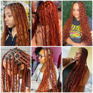Kit Gypsy Braids Jumbo 350 Ruivo +  Cabelo Orgânico Trança Goddes Box braids, jumbo ruivo 350 Cachos ruivo em Oferta na Shopee