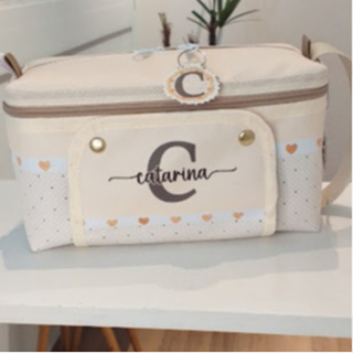 Nécessaire Porta Fraldas Maternidade - Higiene do Bebê - Cuidados com Bebê  - Personalizada - Bege em Oferta na Shopee