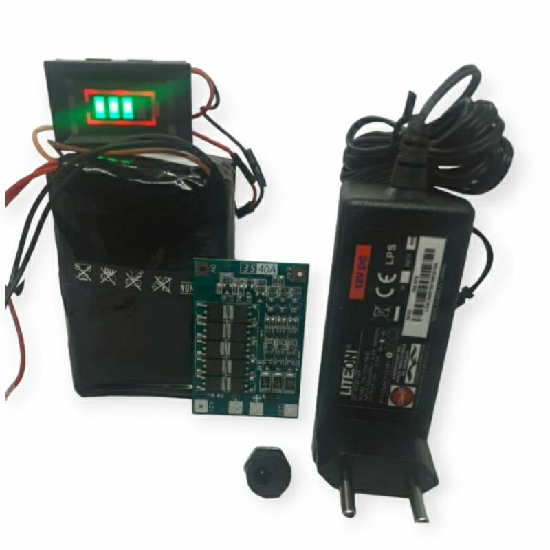 Kit pack bate 12 v BMS +Medidor+Carregador som bob mp3 OFERTA em Oferta na Shopee