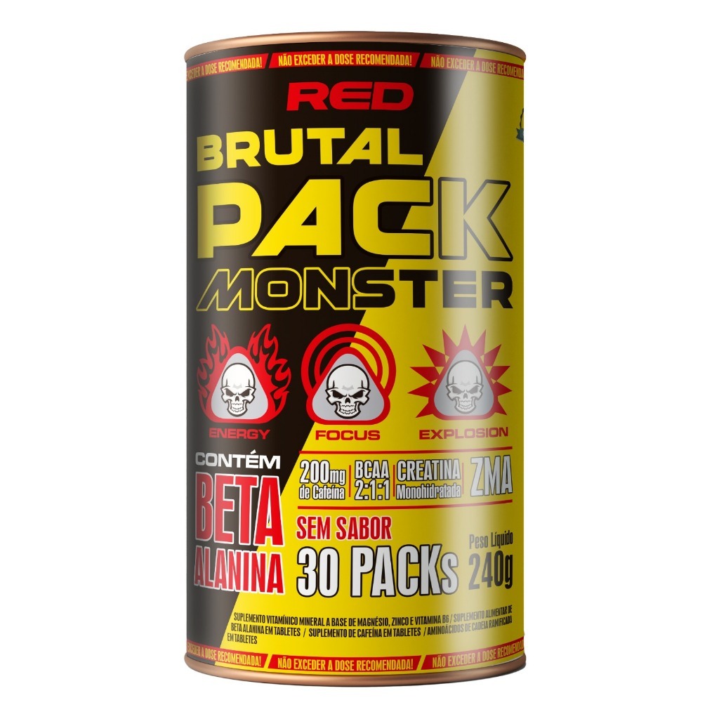 Brutal Pack (30 Packs) - Red Series - Pré treino completo em tabletes