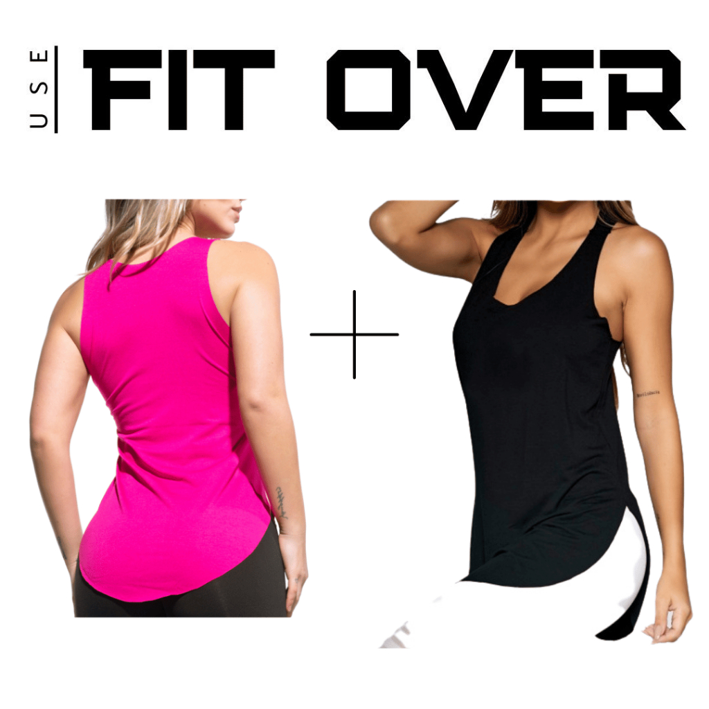 Kit 2 camisetas fitness - básica - tapa bumbum - academia - crossfit - fit over em Oferta na Shopee