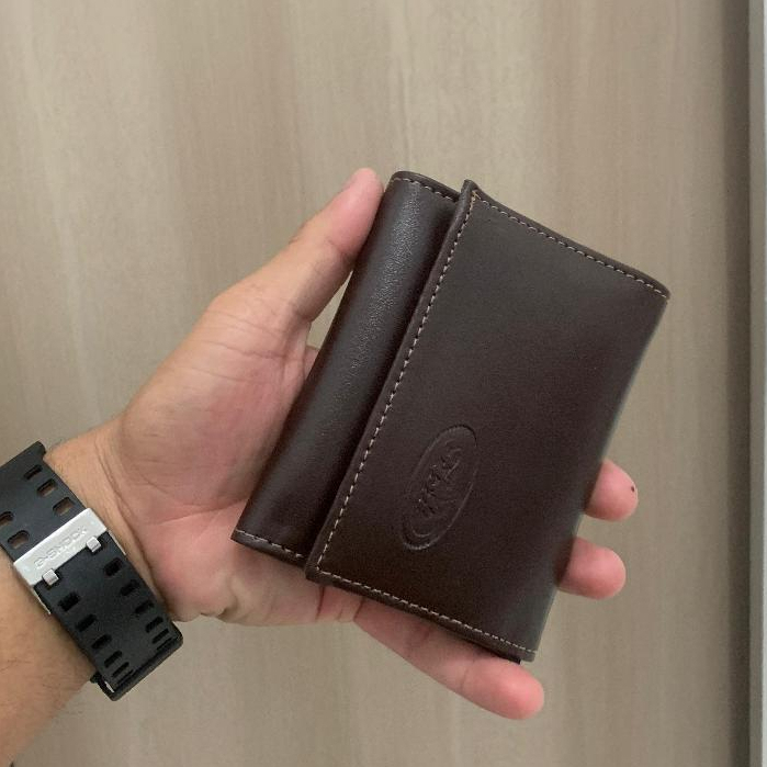 Carteira Masculina em Couro Sintético com Fecho de Velcro Excelência e Sofisticação em Oferta na Shopee