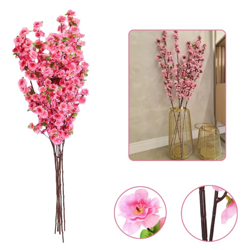 Kit 10 Cerejeira Rosa Artificial 1,20 metro Flores Pessegueiro Grande Varias Opções De Cores em Oferta na Shopee