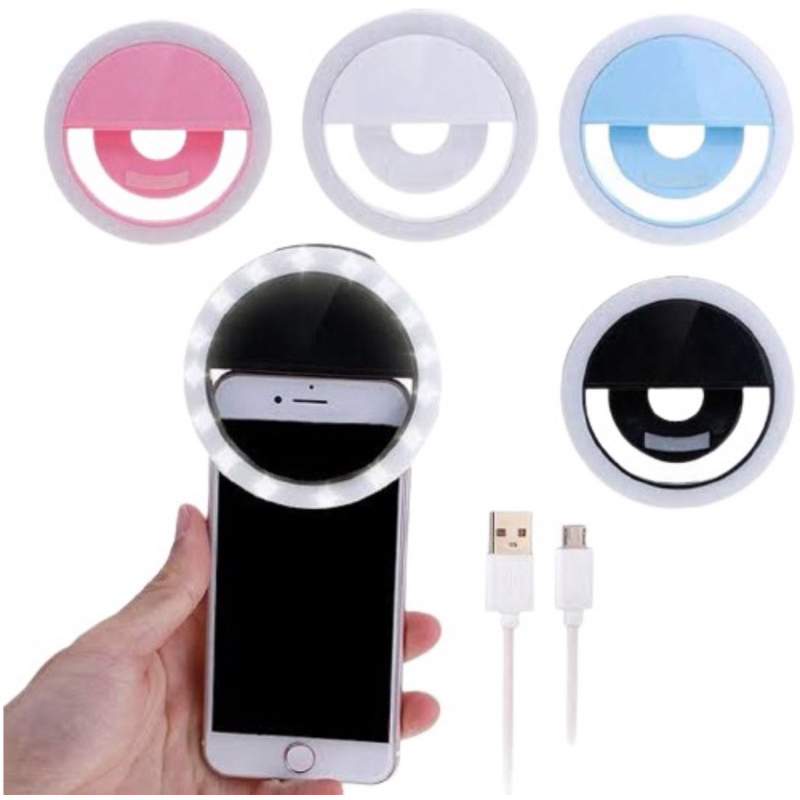 Mini Ring Light Anel Luminoso Para Celular Flash Selfie