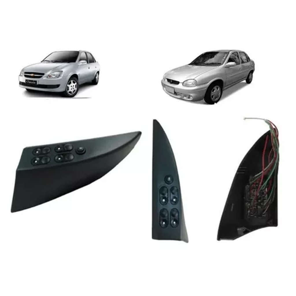 Botao Interruptor Quadruplo Vidro Eletrico Corsa Classic Sedan 94/12 Gm0120 em Oferta na Shopee