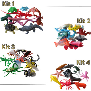 Mini Animais 10 Peças Brinquedo Infantil Insetos Repteis Marinhos Aquaticos Realistas  Colecionaveis em Oferta na Shopee