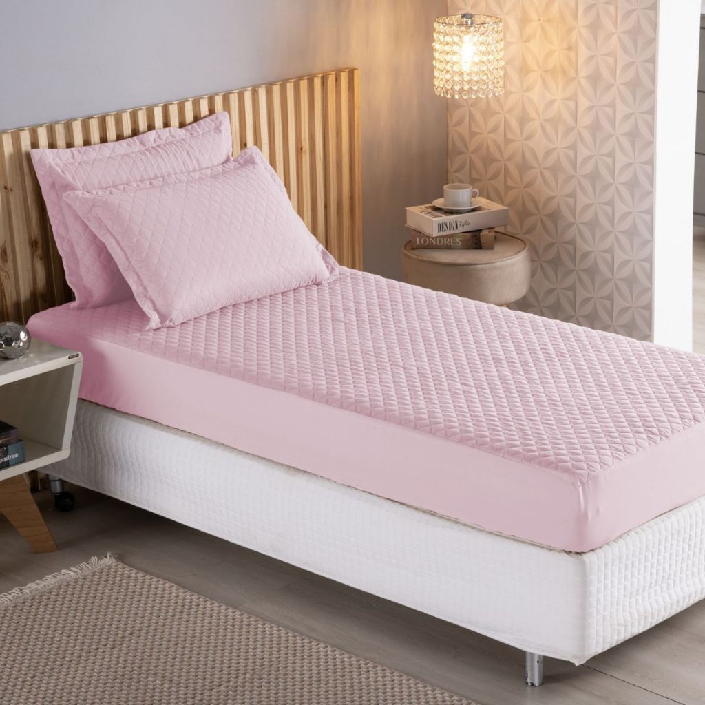 Capa Para Colchão Solteiro Colcha Cobre Leito Junior Matelada  Varias Cores 2 Peças em Oferta na Shopee