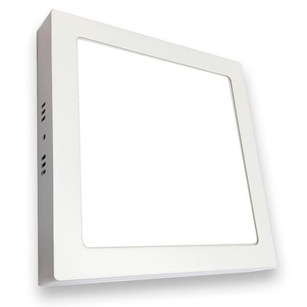 Painel Plafon Led 12w Sobrepor Quadrado branco frio luz branca 6000 a 6000k a 6500k Luz Branca Aaatop