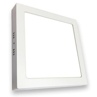 Painel Plafon Led 12w Sobrepor Quadrado branco frio luz branca 6000 a 6000k a 6500k Luz Branca Aaatop