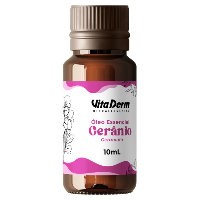 Óleo Essencial de Gerânio 10ML Óleo Essencial Facial Corporal Aromaterapia