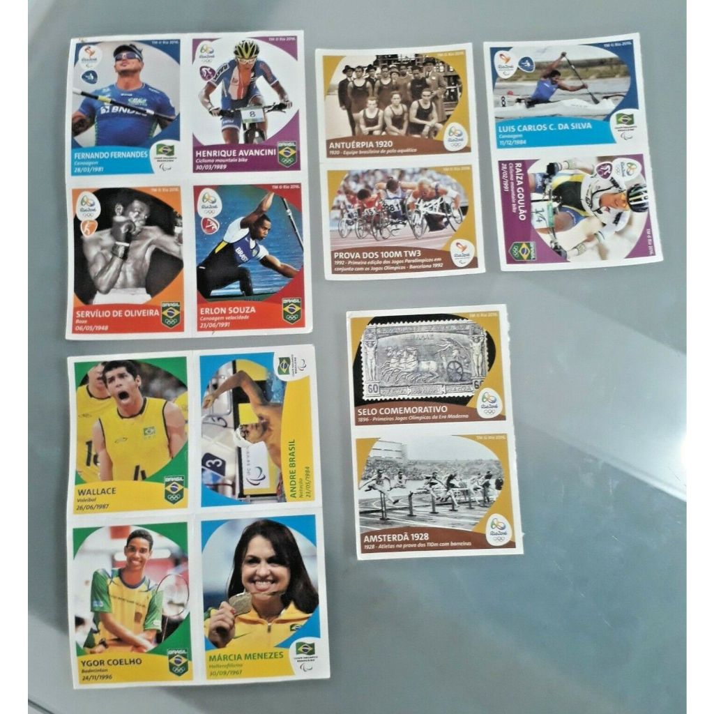 Lote 14 figurinhas soltas do Album Olimpiadas do Rio 2016 Panini