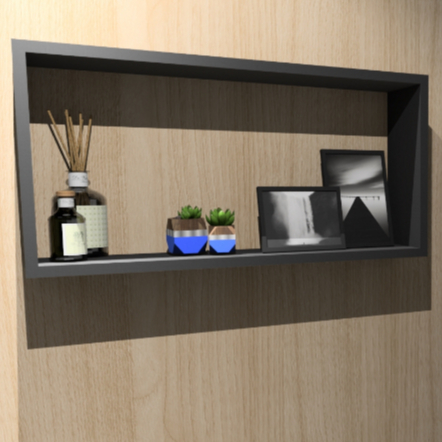 Detalhes do Nicho decorativo MDF - Sala Quarto Escritório Banheiro Cozinha