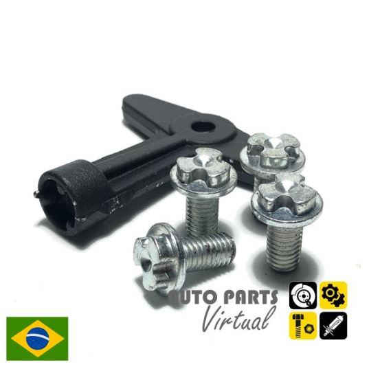 Kit Chave + Parafuso P/ Calota antifurto - Renault Clio Scenic Megane sandero