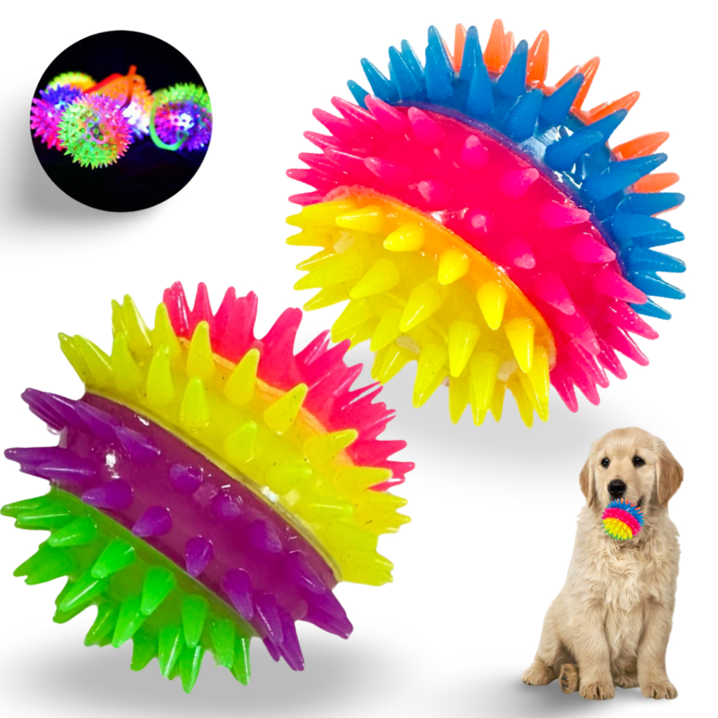 Kit 2 Bolinhas para cães Bola Led 4 cores para cães e gatos Pets Brinquedo Interativo — imagem 2 de 2