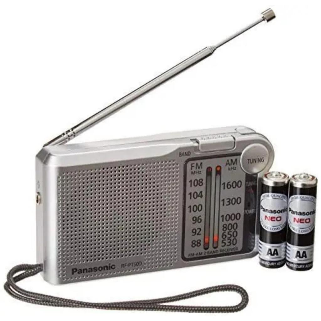Rádio Portátil Am/fm Rf-p150d Panasonic + 2 Pilhas AA