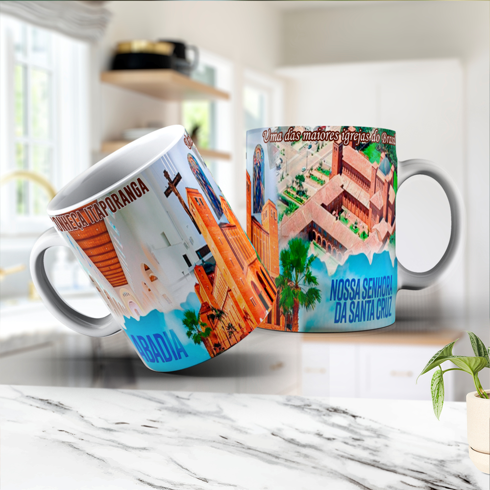 Canecas Personalizadas Mosteiro Abadia Nossa Senhora da Santa Cruz Da Cidade de Itaporanga-SP Turismo Religioso