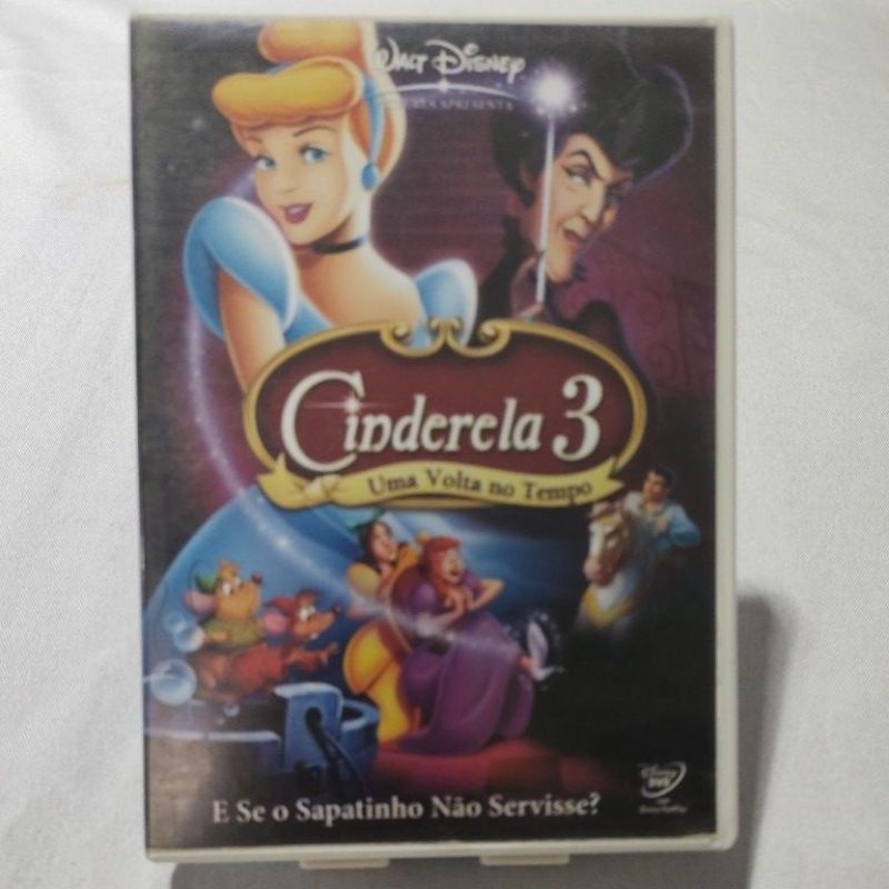 DVD CINDERELA 3 UMA VOLTA NO TEMPO DUBLADO USADO ORIGINAL 77